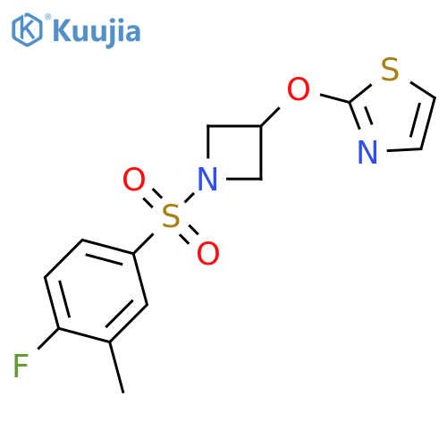2-[1-(4-fluoro-3-methylphenyl)sulfonylazetidin-3-yl]oxy-1,3-thiazole structure