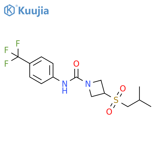 3-(2-methylpropanesulfonyl)-N-[4-(trifluoromethyl)phenyl]azetidine-1-carboxamide structure