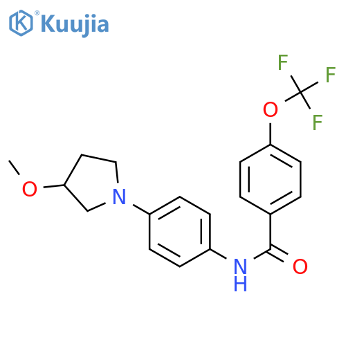 N-4-(3-methoxypyrrolidin-1-yl)phenyl-4-(trifluoromethoxy)benzamide structure