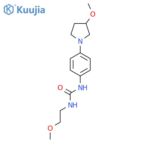 3-(2-methoxyethyl)-1-4-(3-methoxypyrrolidin-1-yl)phenylurea structure