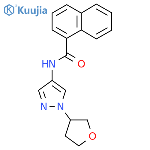 N-(1-(tetrahydrofuran-3-yl)-1H-pyrazol-4-yl)-1-naphthamide structure