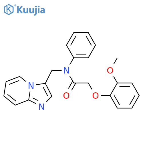 N-({imidazo[1,2-a]pyridin-3-yl}methyl)-2-(2-methoxyphenoxy)-N-phenylacetamide structure
