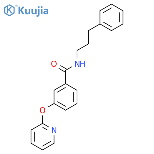 N-(3-phenylpropyl)-3-(pyridin-2-yloxy)benzamide structure