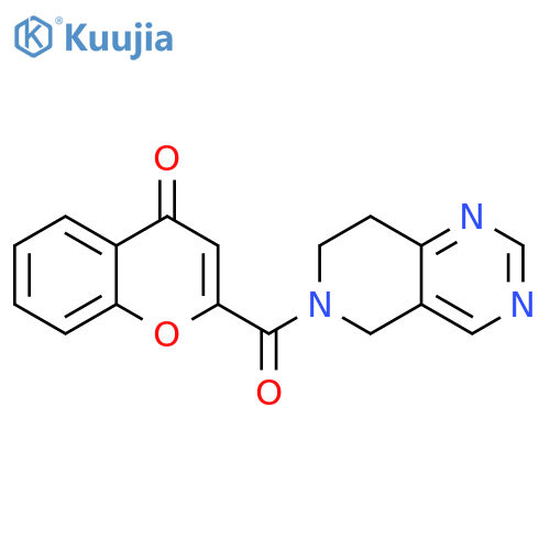 2-(7,8-dihydro-5H-pyrido[4,3-d]pyrimidine-6-carbonyl)chromen-4-one structure