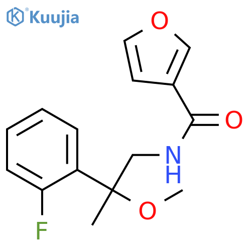 N-[2-(2-fluorophenyl)-2-methoxypropyl]furan-3-carboxamide structure