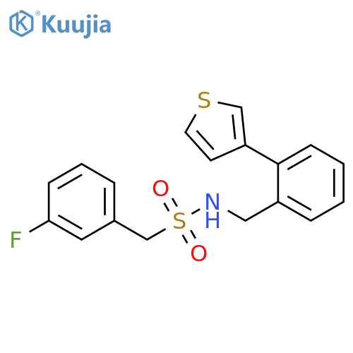 3-Fluoro-N-[[2-(3-thienyl)phenyl]methyl]benzenemethanesulfonamide structure