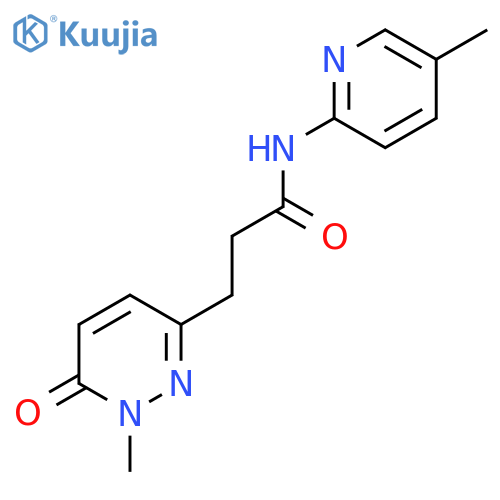 3-(1-methyl-6-oxo-1,6-dihydropyridazin-3-yl)-N-(5-methylpyridin-2-yl)propanamide structure