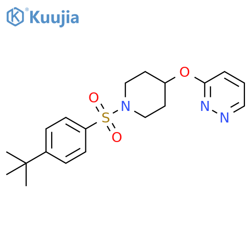3-{[1-(4-tert-butylbenzenesulfonyl)piperidin-4-yl]oxy}pyridazine structure