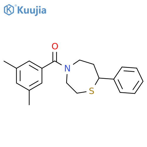 4-(3,5-dimethylbenzoyl)-7-phenyl-1,4-thiazepane structure