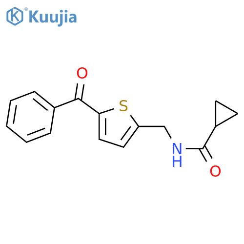 N-[(5-benzoylthiophen-2-yl)methyl]cyclopropanecarboxamide structure