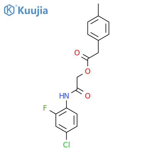 [(4-Chloro-2-fluorophenyl)carbamoyl]methyl 2-(4-methylphenyl)acetate structure