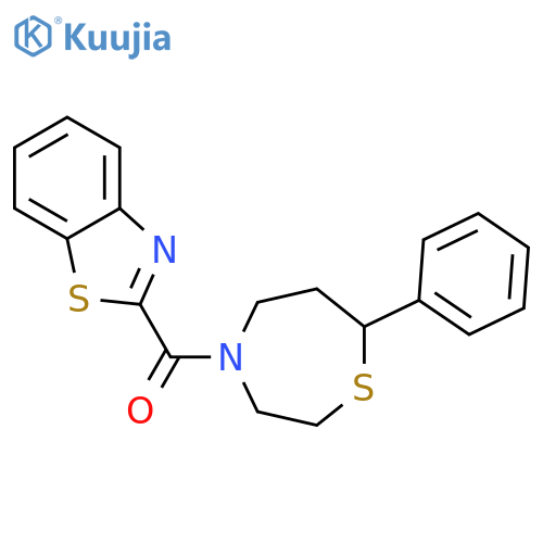 2-(7-phenyl-1,4-thiazepane-4-carbonyl)-1,3-benzothiazole structure