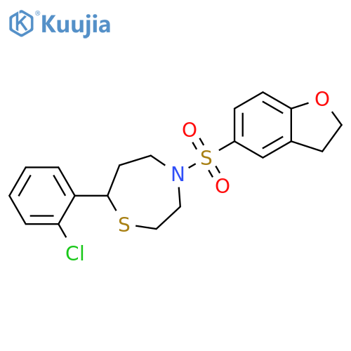 7-(2-chlorophenyl)-4-(2,3-dihydro-1-benzofuran-5-sulfonyl)-1,4-thiazepane structure