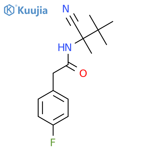 N-(1-cyano-1,2,2-trimethylpropyl)-2-(4-fluorophenyl)acetamide structure