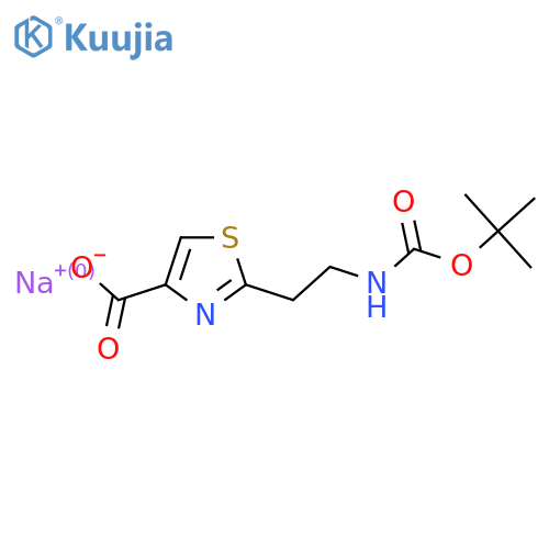 Sodium 2-(2-{(tert-Butoxy)carbonylamino}ethyl)-1,3-thiazole-4-carboxylate structure