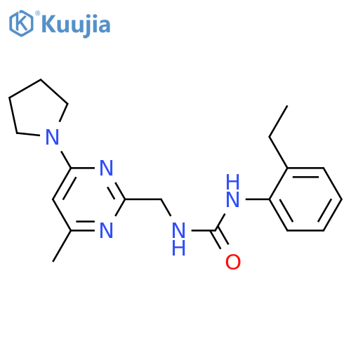 1-(2-ethylphenyl)-3-{4-methyl-6-(pyrrolidin-1-yl)pyrimidin-2-ylmethyl}urea structure
