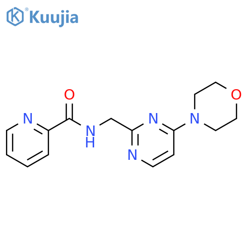 N-{[4-(morpholin-4-yl)pyrimidin-2-yl]methyl}pyridine-2-carboxamide structure