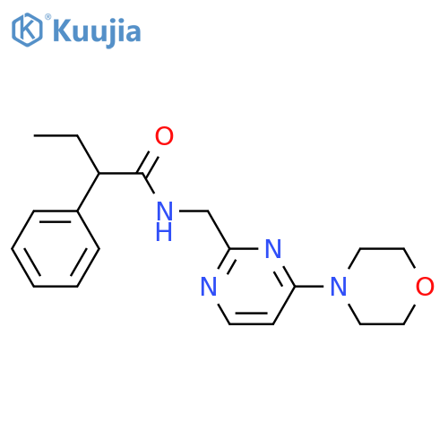 N-{[4-(morpholin-4-yl)pyrimidin-2-yl]methyl}-2-phenylbutanamide structure