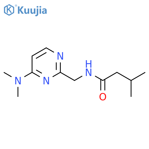 N-{[4-(dimethylamino)pyrimidin-2-yl]methyl}-3-methylbutanamide structure