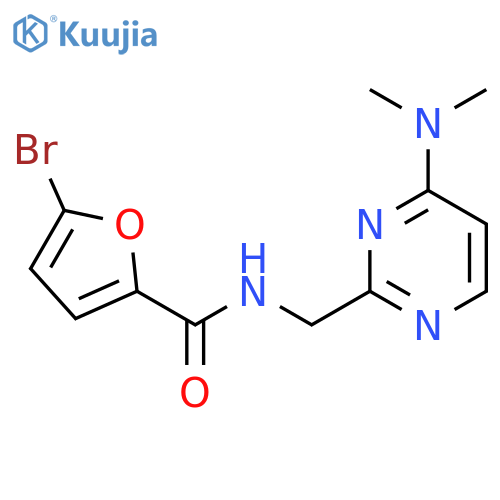 5-bromo-N-{[4-(dimethylamino)pyrimidin-2-yl]methyl}furan-2-carboxamide structure