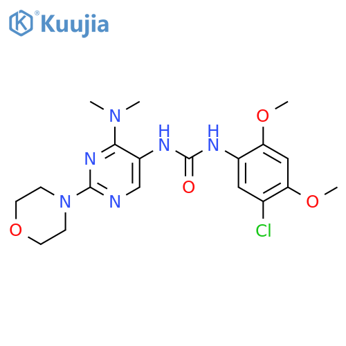 1-(5-chloro-2,4-dimethoxyphenyl)-3-[4-(dimethylamino)-2-(morpholin-4-yl)pyrimidin-5-yl]urea structure