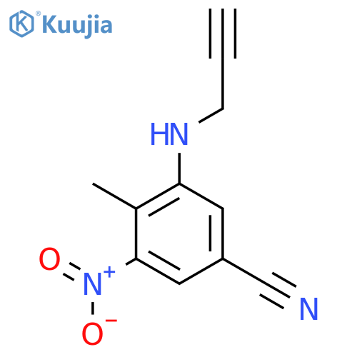 4-Methyl-3-nitro-5-[(prop-2-yn-1-yl)amino]benzonitrile structure