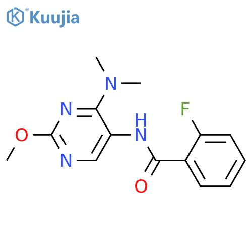N-4-(dimethylamino)-2-methoxypyrimidin-5-yl-2-fluorobenzamide structure