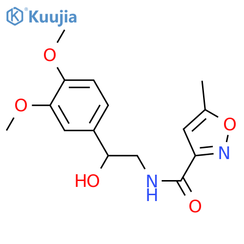 N-[2-(3,4-dimethoxyphenyl)-2-hydroxyethyl]-5-methyl-1,2-oxazole-3-carboxamide structure