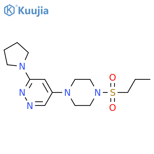 5-4-(propane-1-sulfonyl)piperazin-1-yl-3-(pyrrolidin-1-yl)pyridazine structure