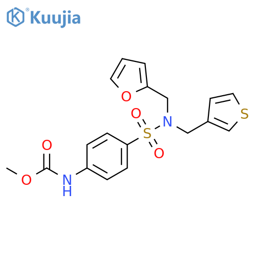 methyl N-(4-{[(furan-2-yl)methyl][(thiophen-3-yl)methyl]sulfamoyl}phenyl)carbamate structure