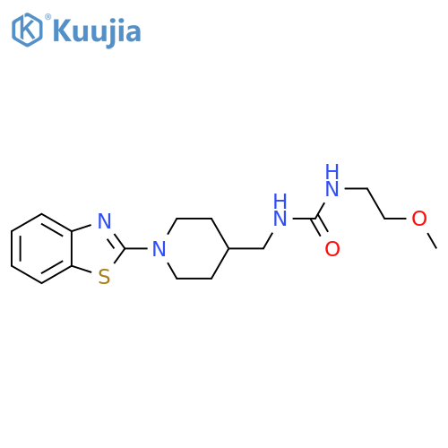 1-{[1-(1,3-benzothiazol-2-yl)piperidin-4-yl]methyl}-3-(2-methoxyethyl)urea structure
