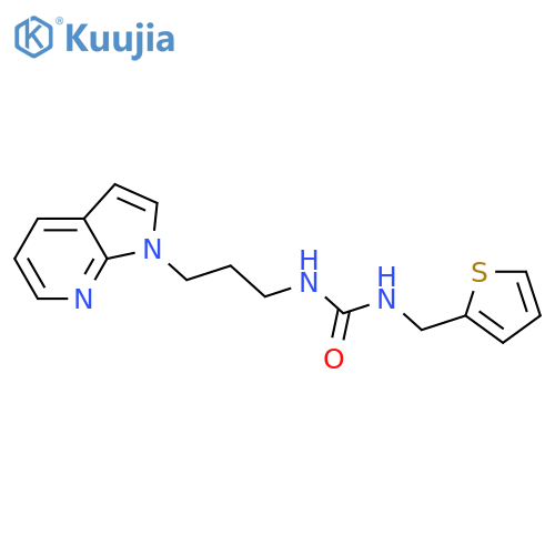3-(3-{1H-pyrrolo[2,3-b]pyridin-1-yl}propyl)-1-[(thiophen-2-yl)methyl]urea structure