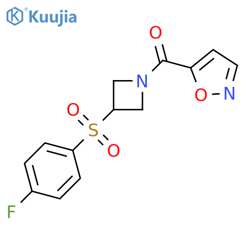 5-[3-(4-fluorobenzenesulfonyl)azetidine-1-carbonyl]-1,2-oxazole structure