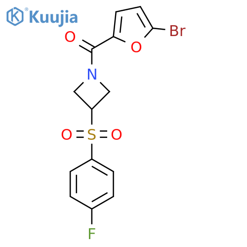1-(5-bromofuran-2-carbonyl)-3-(4-fluorobenzenesulfonyl)azetidine structure