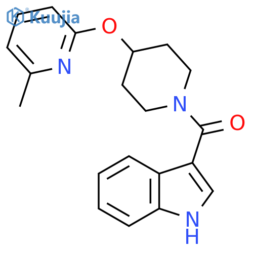 3-{4-[(6-methylpyridin-2-yl)oxy]piperidine-1-carbonyl}-1H-indole structure