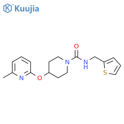 4-[(6-methylpyridin-2-yl)oxy]-N-[(thiophen-2-yl)methyl]piperidine-1-carboxamide structure