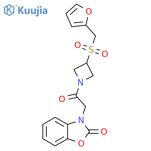 3-(2-{3-[(furan-2-yl)methanesulfonyl]azetidin-1-yl}-2-oxoethyl)-2,3-dihydro-1,3-benzoxazol-2-one structure