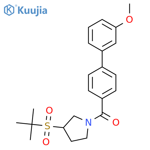 1-{3'-methoxy-1,1'-biphenyl-4-carbonyl}-3-(2-methylpropane-2-sulfonyl)pyrrolidine structure