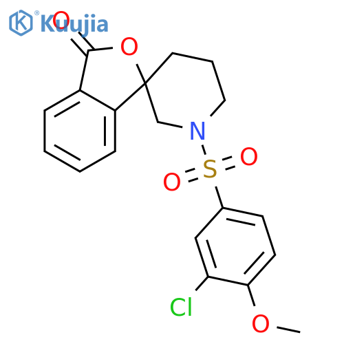 1'-(3-chloro-4-methoxybenzenesulfonyl)-3H-spiro[2-benzofuran-1,3'-piperidine]-3-one structure