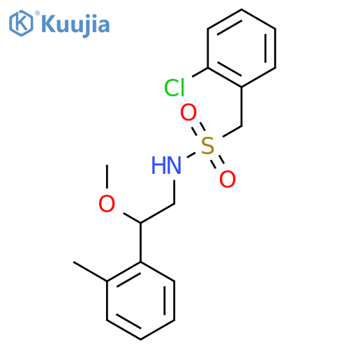 1-(2-chlorophenyl)-N-(2-methoxy-2-(o-tolyl)ethyl)methanesulfonamide structure