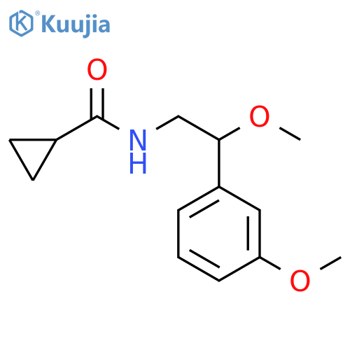 N-[2-Methoxy-2-(3-methoxyphenyl)ethyl]cyclopropanecarboxamide structure