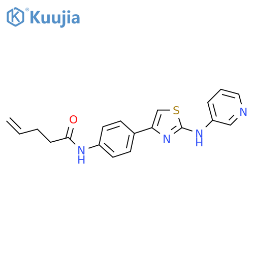 N-[4-[2-(pyridin-3-ylamino)-1,3-thiazol-4-yl]phenyl]pent-4-enamide structure