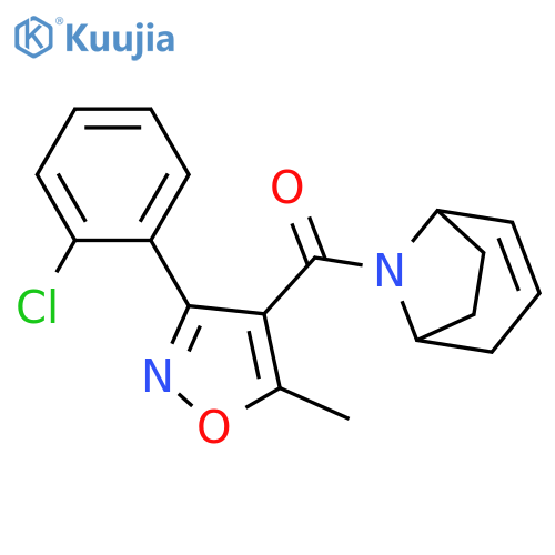 8-azabicyclo[3.2.1]oct-3-en-8-yl-[3-(2-chlorophenyl)-5-methyl-1,2-oxazol-4-yl]methanone structure