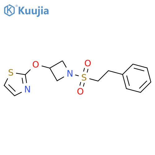 2-[1-(2-phenylethylsulfonyl)azetidin-3-yl]oxy-1,3-thiazole structure