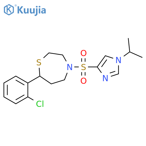 7-(2-chlorophenyl)-4-{[1-(propan-2-yl)-1H-imidazol-4-yl]sulfonyl}-1,4-thiazepane structure