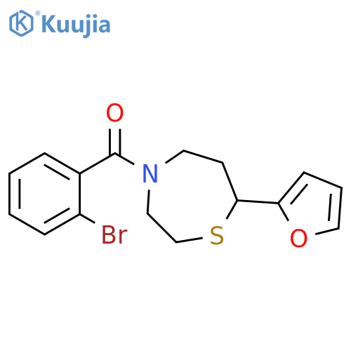 4-(2-bromobenzoyl)-7-(furan-2-yl)-1,4-thiazepane structure
