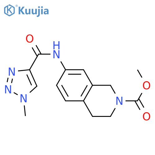 methyl 7-(1-methyl-1H-1,2,3-triazole-4-amido)-1,2,3,4-tetrahydroisoquinoline-2-carboxylate structure