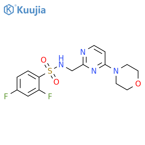 2,4-difluoro-N-{[4-(morpholin-4-yl)pyrimidin-2-yl]methyl}benzene-1-sulfonamide structure