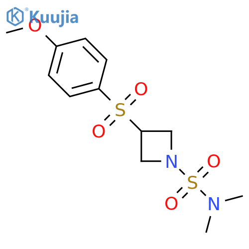 3-(4-methoxybenzenesulfonyl)-N,N-dimethylazetidine-1-sulfonamide structure