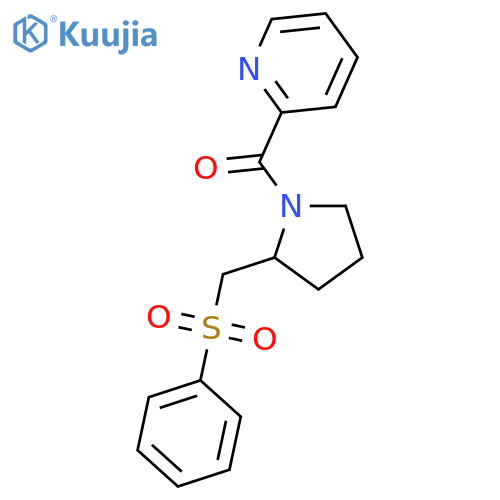 2-{2-[(benzenesulfonyl)methyl]pyrrolidine-1-carbonyl}pyridine structure